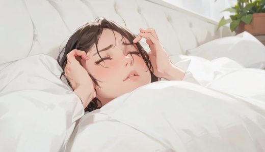 夢にうなされる女性